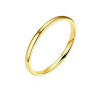 Momolaa D Anelli per La Borsa Anello di moda con geometria solida in argento bianco per gioielli da donna 925 anelli Anello Cellulare (2-Gold, 12号)