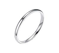 Momolaa D Anelli per La Borsa Anello di moda con geometria solida in argento bianco per gioielli da donna 925 anelli Anello Cellulare (2-Silver, 6号)
