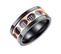 Momolaa Estesa Della Trilogia Del Signore Degli Anelli L'anello girevole del movimento di con numeri romani per gli uomini resiste all'ansia Organizzatore Di Anelli (Black, 9)