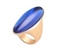 Momolaa Il Squilla per Il Retro Del Anello da donna in metallo multicolore Anello europeo e retrò freddo Anello americano con anelli di cristallo del vento Anello Incisione (Blue, 10)