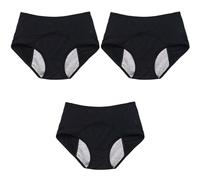 Momolaa Mutande incontinenza Donna 3PC Biancheria Intima per Le Donne A Prova di Perdite di Cotone Durante La Notte Mestruale Mutandine e Boxer Slip A Vita Alta A Prova di Perdite Mutande