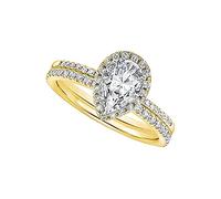 Momolaa Raccoglitore per Assegni Aziendali 7 Anelli Anelli anello cavi con intaglio d'acqua a forma di diamante pieno a forma di goccia Anelli Di Rame per Gli Uomini (Gold, 11)