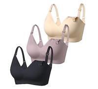 Momolaa Reggiseno da Donna Set Reggiseno a Tre Pezzi Staccabile per Allattamento al Seno da Donna Reggiseno Schiena Nuda Brasiliana Donna Reggiseni Donna Completo Intimo Donna Reggiseno Lovable