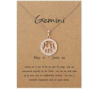 Momolaa Set Di Collana Di Cristallo Collane Oroscopo Costellazione Pendente Dodici Catena Lettera Collana Eleganti Collane & Pendenti Collane Palla Da Discoteca (C, One Size)