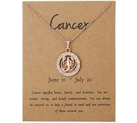 Momolaa Set Di Collana Di Cristallo Collane Oroscopo Costellazione Pendente Dodici Catena Lettera Collana Eleganti Collane & Pendenti Collane Palla Da Discoteca (D, One Size)