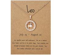 Momolaa Set Di Collana Di Cristallo Collane Oroscopo Costellazione Pendente Dodici Catena Lettera Collana Eleganti Collane & Pendenti Collane Palla Da Discoteca (E, One Size)