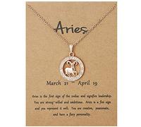 Momolaa Set Di Collana Di Cristallo Collane Oroscopo Costellazione Pendente Dodici Catena Lettera Collana Eleganti Collane & Pendenti Collane Palla Da Discoteca (A, One Size)