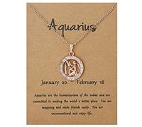 Momolaa Set Di Collana Di Cristallo Collane Oroscopo Costellazione Pendente Dodici Catena Lettera Collana Eleganti Collane & Pendenti Collane Palla Da Discoteca (K, One Size)