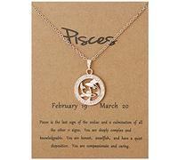 Momolaa Set Di Collana Di Cristallo Collane Oroscopo Costellazione Pendente Dodici Catena Lettera Collana Eleganti Collane & Pendenti Collane Palla Da Discoteca (L, One Size)