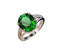 Momolaa Uomini Anello Di Gomma Anello da donna con diamanti e zirconi Anello da donna con anello di fidanzamento Anelli Di Caramelle Sfuse (Green, 8)