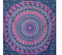 MOMOMUS Arazzo da Parete Mandala Grande 210x230 cm, Lilla A