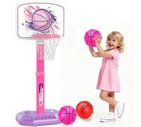 MOMOSTAR Canestro Basket Bambini, Canestro Basket Esterno e Interno, Altezza Regolabile 70-140cm, Giochi da Esterno per Bambini, Regali di Compleanno per Bambini 3 4 5 6 Anni
