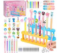 MOMOSTAR Laboratorio Degli Evidenziatori, Laboratorio Delle Penne avec 80 Accessori, La fabbrica delle penne, Lavoretti Creativi Bambini, Giochi Giocattolo Idee per Bambina Bambino 5 6 7 8 Anni