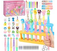 MOMOSTAR Rotatif Laboratorio Delle Penne, Laboratorio Degli Evidenziatori avec 80 Accessori, Fabbrica Delle Penne, Lavoretti Creativi Bambini, Giochi Giocattolo Idee per Bambina Bambino 5 6 7 8 Anni