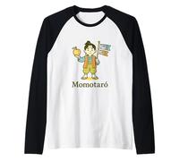 Momotaro L'eroe Nato alla Pesca Maglia con Maniche Raglan