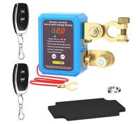 MOMOTOU Interruttore di separazione della batteria telecomandato, 12 V, 24 V, 240 A, con telecomando, indicatore di tensione a LED, per auto, trattore, moto, camper, ATV, barca