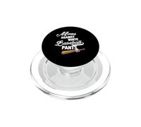 Moms Against White Baseball Pants - Baseball Season Mom PopSockets PopGrip per MagSafe