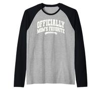 Mom's Favorite Funny Mother's Day, Officially Mom's Favorite Maglia con Maniche Raglan