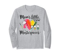 Moms Little Crew Family Mother's Day Maglia a Manica