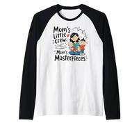 Moms Little Crew Family Mother's Day Maglia con Maniche Raglan