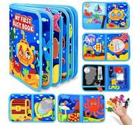MOMSIV Busy Board per bambini, oceano occupato Board Montessori libro sensoriale giocattolo per bambini 1 2 3 4 anni attività di apprendimento motorie Quiet Book & Busy Book regalo per ragazze e