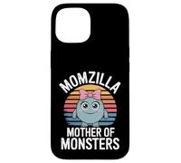 Momzilla, motivo retrò con la madre dei mostri, divertente. Custodia per iPhone 15