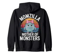 Momzilla, motivo retrò con la madre dei mostri, divertente. Felpa con Cappuccio
