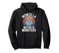 Momzilla, motivo retrò con la madre dei mostri, divertente. Felpa con Cappuccio