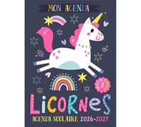 Mon agenda scolaire 2026-2027 licornes