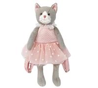 MON AMI Celeste Cat - Zaino in morbido peluche, zaino per bambini, cinghie regolabili e scomparto con cerniera, zaino da viaggio, regalo per bambini, asilo nido