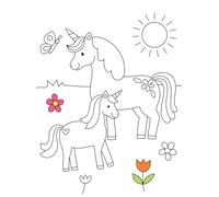 Mon amie la licorne - Bloc à colorier