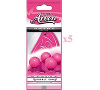 Mon Areon Bubble Gum - Deodorante per auto, 5 pezzi