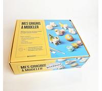 Mon atelier créatif Mes grigris à modeler: Coffret avec 250g d'argile autodurcissante, 4 godets de peinture, 1 vernis, 2 pinceaux: 31632
