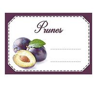 Mon Bio Jardin, Confezione da 30 etichette adesive con scritta “Prunes” per marmellate, composte e conserve fatte in case