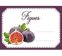 Mon Bio Jardin - Confezione da 30 etichette autoadesive per marmellata di fichi, conserve casalinghe