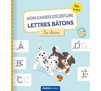Mon cahier d'écriture lettres bâtons - Les chiens