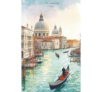 Mon carnet de notes à Venise: 100 pages lignées A5 - Illustration de gondoles à Venise - pour notes personnelles