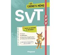 Mon carnet Mémo SVT cycle 4 (2026) - Cahier élève: Toutes les notions et méthodes au Cycle 4