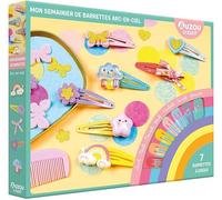 Mon coffret d'artiste - mon semainier de barrettes arc-en-ciel: 7 barrettes à créer