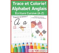 Mon Grand Cahier d'Écriture Cursive: Apprendre l'Alphabet Anglais: La méthode simple pour maîtriser les lettres attachées de A à Z. Exercices de graphisme pour Maternelle GS, CP, CE1