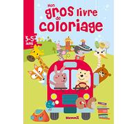 Mon gros livre de coloriage: Bus animaux