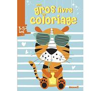 Mon gros livre de coloriage: Tigre avec lunettes