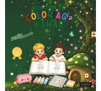 Mon livre de coloriage kawaii : Forêt Enchantée - Volume 8: 33 dessins mignons à colorier pour enfants de 5 à 10 ans - Verso blanc, mini-histoire, test des couleurs, diplôme et bonus