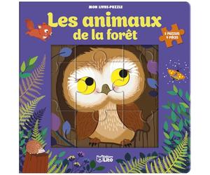 Mon livre puzzle 9 pièces - Les animaux de la forêt - 5 puzzles à faire - Dès 2 ans