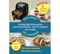 MON MENU DE LA SEMAINE: REGIME MEDITERRANEEN ANTICHOLESTEROL ET ADAPTÉ DIABÈTE