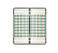 Mon Mobilier Design CASI Rete a Doghe con Pali di Sostegno 180x200 cm senza Piedi