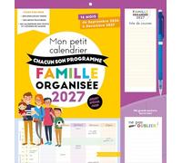 Mon petit calendrier chacun son programme famille organisée: Avec 1 crayon