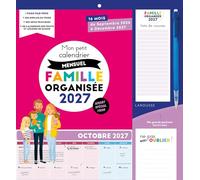 Mon petit calendrier mensuel Famille organisée: Avec 1 crayon