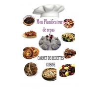 Mon Planificateur de Repas & Carnet de Recettes Cuisine: Organisateur Hebdomadaire et Pages de Notes Lignées à Compléter | Design Rose à Cœurs, Format Pratique 6x9 pouces, A4 XL 8.5x11 , Papier Blanc