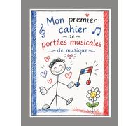 Mon premier cahier de portées musicales Écriture des notes, lignes et espaces - Exercices de musique pour enfants